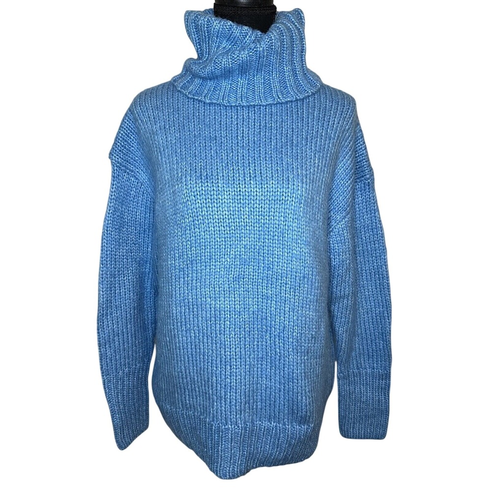 American Eagle Oversized Blue Turtleneck Sweater *NEW* Women's XS